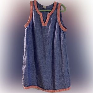 Sleeveless linen dress